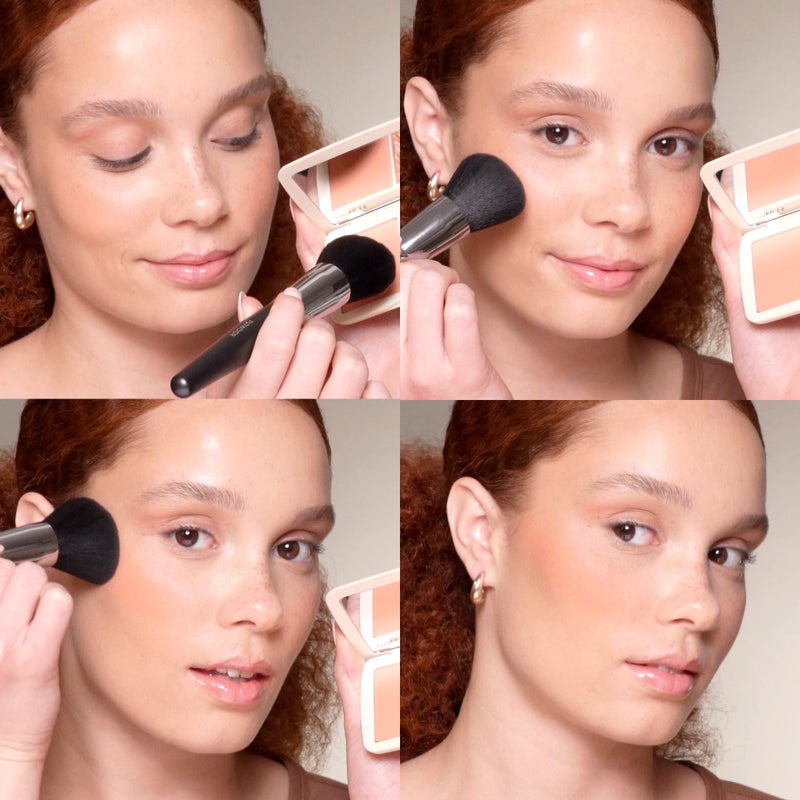 COVER FX Monochromatic Powder Blush Duo - Warm Honey: Bronzed Rose - Matte + Shimmer Finish - Create Custom, High Impact Color - Image 3